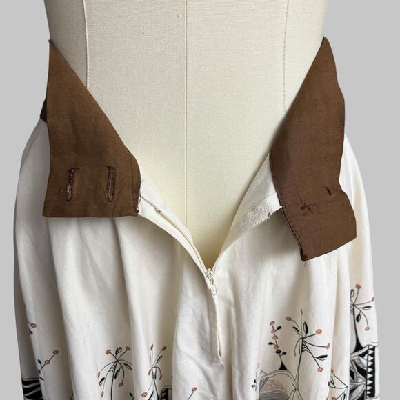 Handmade Full Circle Skirt Geometric African Antelope Women's Size M/L* - READ - Picture 11 of 16